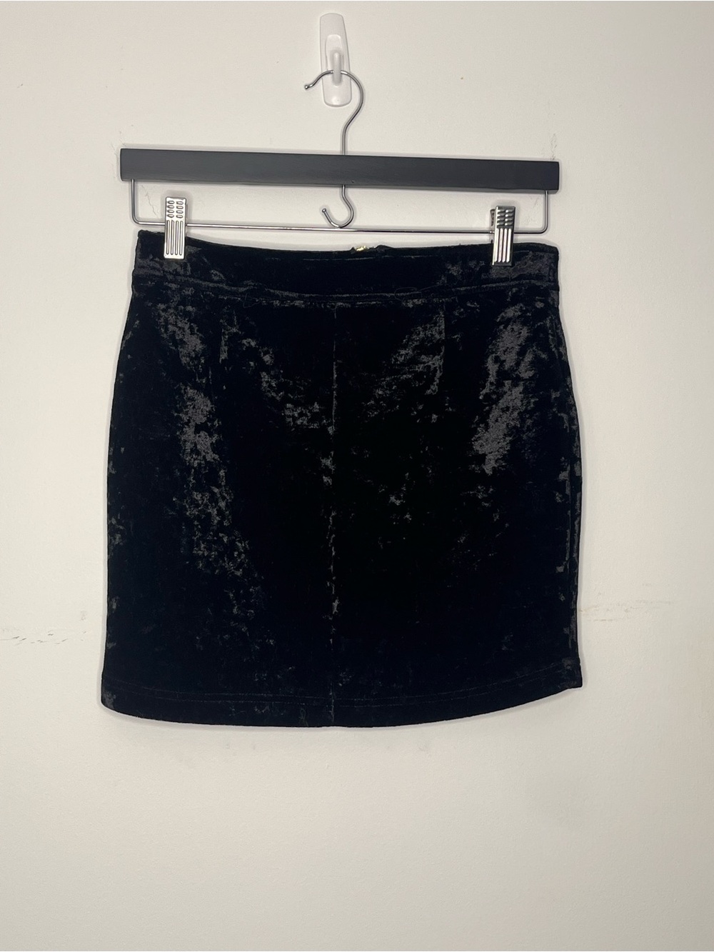 Classic Black Velvet Mini Skirt